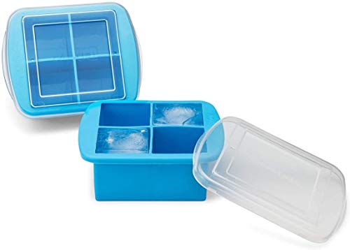 Arctic Chill 2'' Silicone Ice Cube Trays Set of Two (2) Ice Trays | Perfect Large Whiskey Ice Cubes | BPA-Free | FDA-Approved | Dishwasher and Microwave Safe