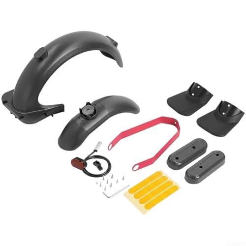 Para Ninebot Max g30s Scooter para guardabarros con soporte de luz trasera LED, juego de guardabarros delantero y trasero, accesorios de protección para piezas de scooter eléctrico, negro (K)