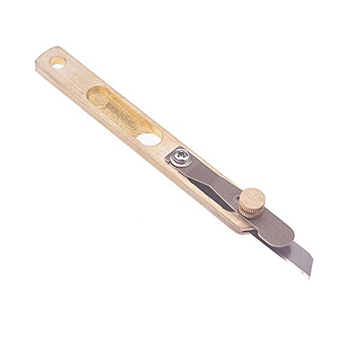 Utility Knife,Leather Craft Tools DIY Incision Cutter Knife Copper Trimming Blade Tool Practical,Brass Leather Knife Cutting Knife Edging Knife Leather Positioning Cutter Leather Trimming Knife