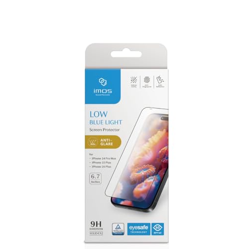 Film protection écran iPhone 16 Plus verre trempé mat imos durable anti-trace 2,5D