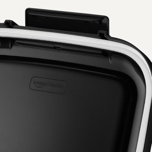 Amazon Basics Tierfutterbehälter für, 22.6 kg,Transparent und Schwarz