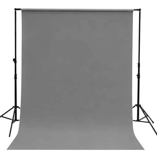 Image of Kate Gray Photography Backdrop Solid Neutral Grey Background for Portrait | Pure Grey Cloth for Headshots, Product Photos, Videos, Streaming, Parties Photo Booth Professional Photography Studio 6ftx9ft