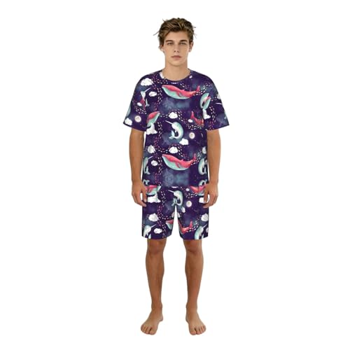Pyjama d'été pour homme motif baleine un cadeau de détente