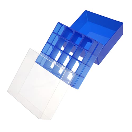 KICHOUSE 2pcs Test Tube Storage Box Microcentrifuge Tube Freezer Organizer Small Vials Samples Holder Plastic Rack