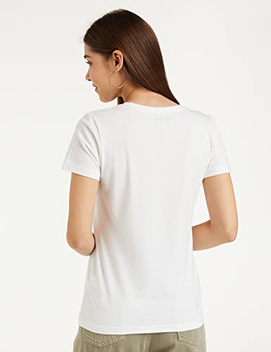 Image of Amazon Brand - Symbol Women Cotton Stretch Regular Fit Round Neck Half Sleeve T-Shirt (Available in Plus Sizes)