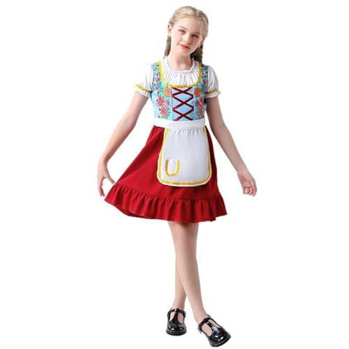 Generisch Bottes viking pour hommes au Moyen Âge + tablier, 2 pièces, longueur genou, tenue de fête de la bière, cosplay, anime, rouge, 5-6 ans