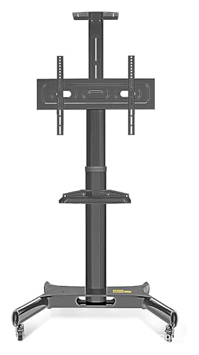 Carro móvil para TV con ruedas, soporte ajustable miniatura 1