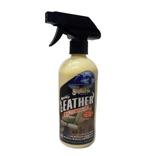 Gliptone Leather Conditioner Spray, Professional pH-Balanced Formula Restores Softness, Shine & Flexibility, No Rubbing Needed, Safe for Car Interiors, Furniture & Jackets, Made in USA,17 oz