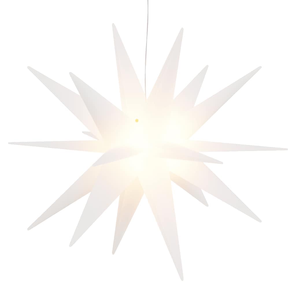LED-Weihnachtssterne 3 Stück faltbar Weiß 57 cm mit Timer wasserdicht für Innen und Außen Weihnachtsbeleuchtung Fenster Deko Garten Terrasse festliche Beleuchtung