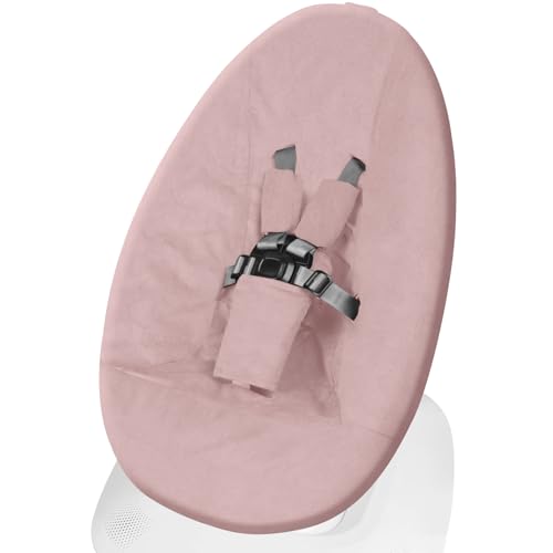 Image of Greuame Baby Swing Cover - Compatible with 4moms MamaRoo 5 Launched 2022 - Soft & Breathable Fabric, Machine Washable, Perfect for Baby & Newborn (Cover Only) Pink