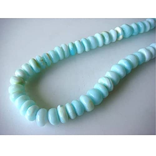 Opale bleue naturelle en rondelles lisses 11mm de qualité supérieure
