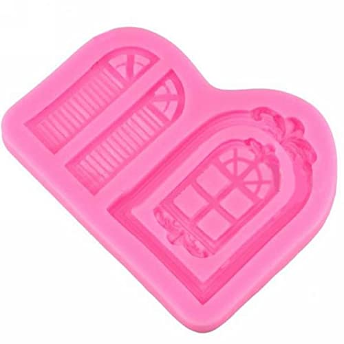 F112 MOLDE DE SILICONE PORTA E JANELA CONFEITARIA BISCUIT