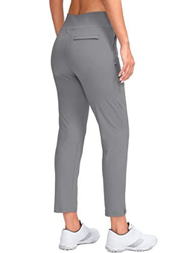 Image of YYV Women's Golf Pants High Waist Stretch Ankle Pants with Pockets