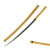 HMS Japanese Samurai Shirasaya Katana Sword, Hand Forged, 1095 Carbon Steel, Clay Tempered, Full Tang, Sharp