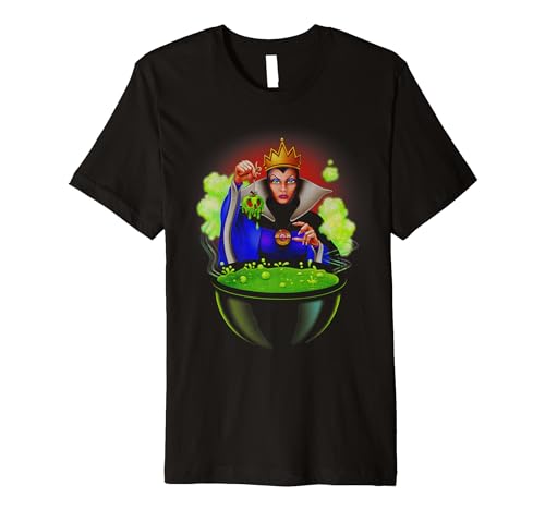 T-shirt Evil Queen Disney de qualité supérieure avec portrait au chaudron magique