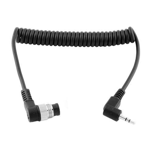 2.5mm to N1 Camera Shutter Release Cable Remote Control Cord Speedlight Flash Trigger Connect Spring Coiled Wire Cord for Nikon Z8 Z9 D850 D500 D5 D810 D810A D800 D700 D4s D4 D3 D3s
