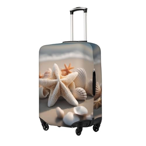 Seashell Starfish Print Luggage Suitcase Cover Protector Luggage Washable Covers With Concealed Zipper2