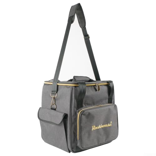 Lot de 3 sacs de transport étanches pour disques vinyles de 30,5 cm avec bandoulière et poches intérieures pour transport organisé, DJ et collectionneurs