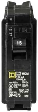 Square D - HOM115CP Homeline 15 Amp Single-Pole Circuit Breaker