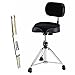 Gibraltar 9608MB stołek perkusyjny z oparciem + pałeczki perkusyjne keepdrum
