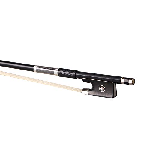 Black Color Violin Bow Carbon Fiber Violins Bow 4/4 With Bow Case