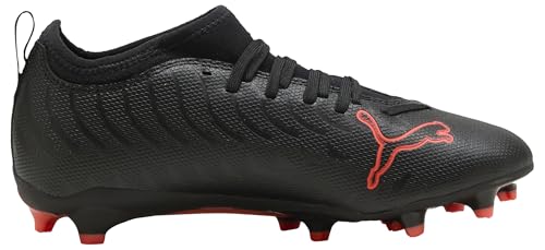 Image of PUMA Unisex Children's Ultra 6 Match Fg /Ag Jr Football Boots, Puma Black PUMA Red, 10 UK