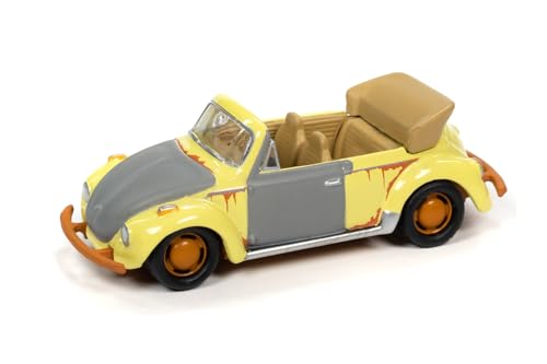 1975 Super Beetle Convertible (Project in Progress), Berber Yellow/Primer Gray - JLSP145/24A - 1/64 Scale Diecast Model Car