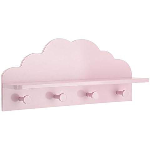 Kleiderhaken für Kinder Wolke - rosa 22 × 48 cm - Rosa - Atmosphera créateur d'intérieur Cover