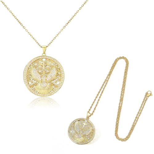 18k Gold-Plated Cross Pendant Necklace, Perfect for Those with Religious Beliefs, Makes an Excellent Gift for fFamily and Friends.2