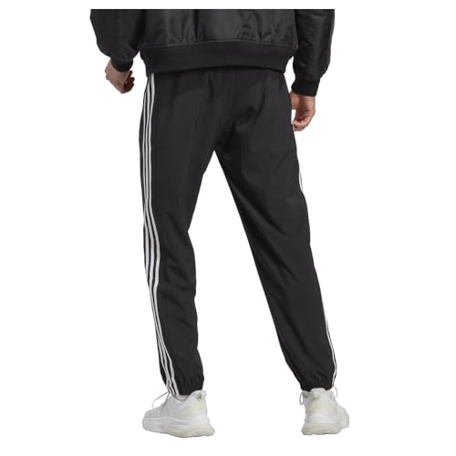 adidas Mens Aeroready Essentials Elastic Cuff Woven 3-Stripes Pants Casual Comfort Technology - Black2