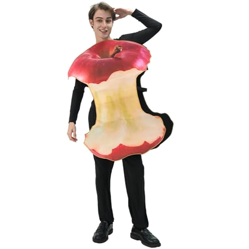 PGOND Vegetable Couple: Apple Core Costume Halloween Costume (apple)