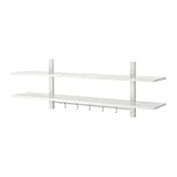 IKEA Värde Wandregal, weiß, 140 cm, 5 Haken