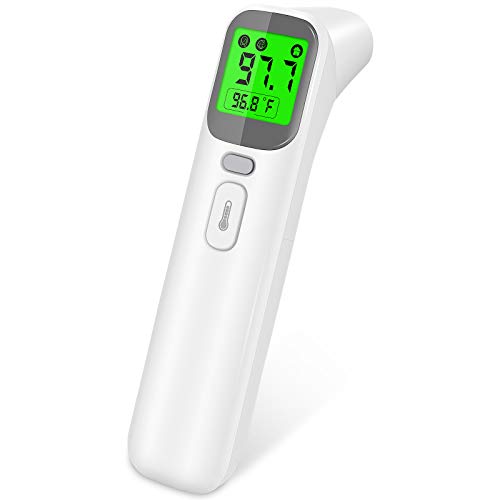 Touchless Thermometer for Adults Forehead Ear Thermometer with Fever Alarm Digital Thermometer for Babies,Children,Adults Indoor and Outdoor Use