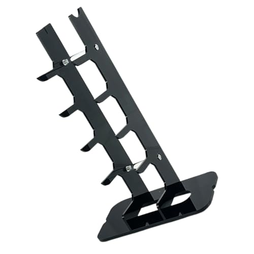 iplusmile Supporto Espositore per Coltelli da Banco in Acrilico Nero Multilivello Portacoltelli da Esposizione Resistente per Collezioni di Lame da Cucina Organizzatore Decorativo per