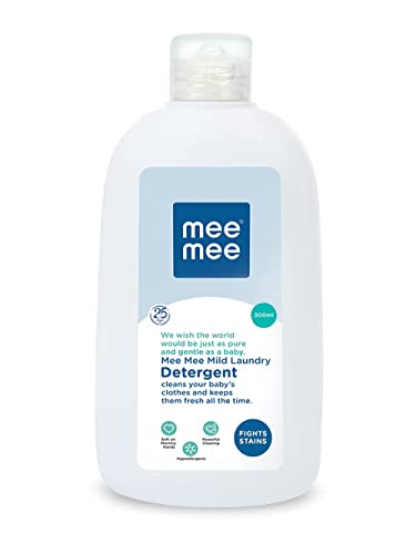 Mee Mee Baby Liquid Detergent 300 ml | Ph balanced, Free from Harsh Chemicals, Safe for mother's hands & baby's skin | Anti-Bacterial, Removes Stains & Odor with One Drop, Hypoallergenic