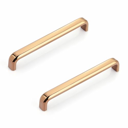 Image of LAPO 6 Inch Drawer Handles for Kitchen, Long Rosegold Pulls for Pooja Mandir, Wardrobe, Almirah, and Cupboard,Controlled and Stable Grip (450mm, Rosegold Finish, Pack of 2)