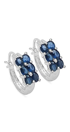 Preisvergleich Produktbild Silvancé - Damenschmuck Ohrringe - 925 Silber, rhodiniert - echter Edelstein: Blauer Saphir E1312BS
