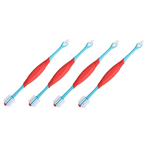 HANABASS Pet Toothbrush Set Dual Head Dog Toothbrush Soft Bristles for Dogs' Oral