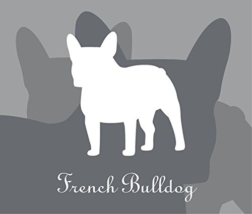 フレンチ ブルドッグ 犬 ステッカー プレミアム シルエット グレー Mサイズ MK-2