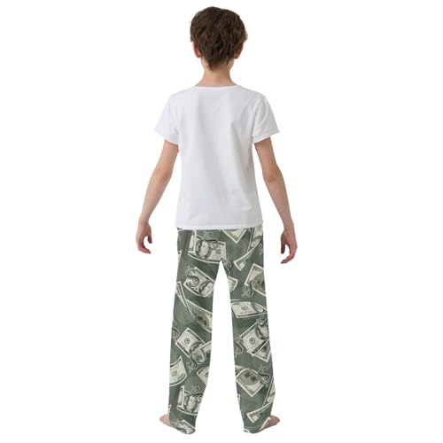 Boys' Pants Money Bills Vintage Dollar Sign Long Bottoms Jogger Pants Elastic Waist Trousers with Pockets S-XL3
