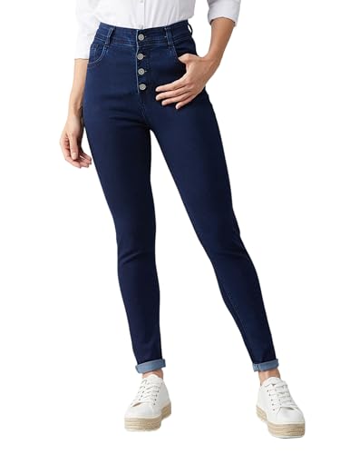 Image of Dolce Crudo Women's Skinny Fit High Rise Cropped Length Stretchable Denim Jeans
