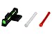 HIVIZ unisex adult Handgun HiViz SW2014 Interchangeable Style Front Sight for Smith Wesson M P Full Size, Green, Red, and White, One Size US