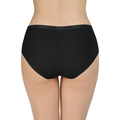 Image of Amante Solid Cotton Low Rise Hipster Panty Pack(Pack of 3)