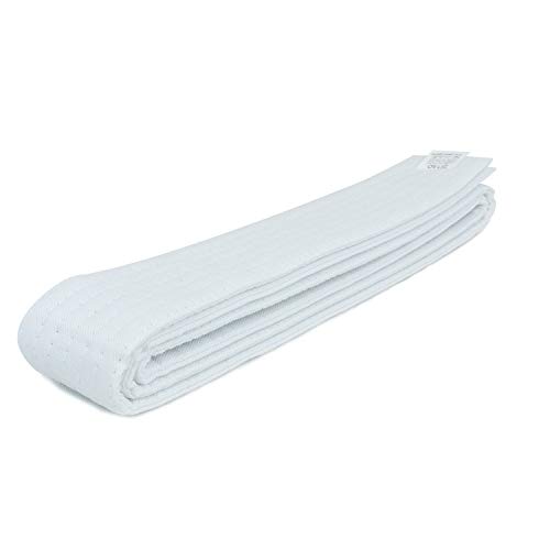 AAMA Plain Color Belt for Martial Arts - Taekwondo Karate Judo - White Size 2