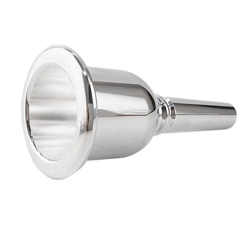 DYNWAVE Tuba Mouthpiece Replacement Player Sturdy Performance Brass Professional Gift for Music Lovers Silver Plate Brass Mouthpiece