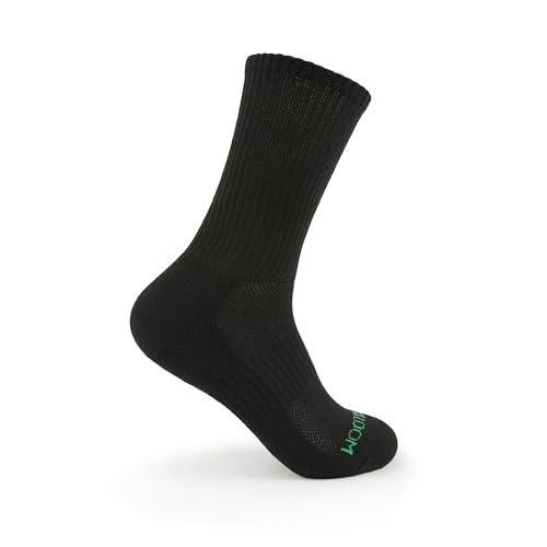 Fruit of the Loom Crew Socks for Men - 8 Pairs, Arch Compression, Moisture Wicking, Cushioned, Athletic Mens Socks Size 6-123