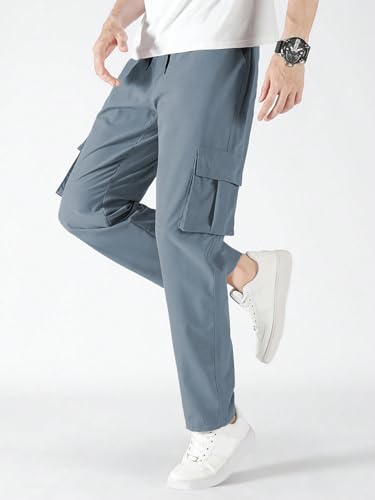 Image of TAGDO Men Flap Pocket Drawstring Waist Trousers (2030)