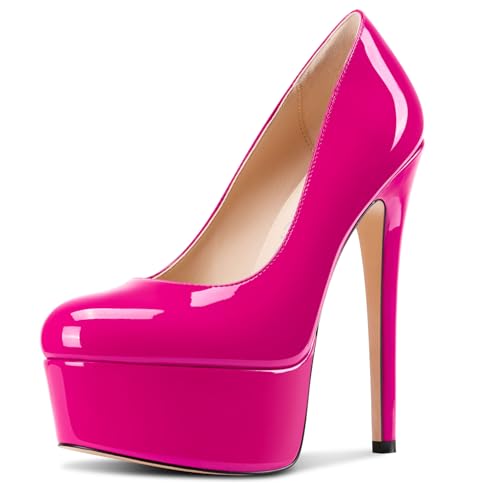 Castamere Womens Stiletto High Platform Heel Round Toe Pumps Slip