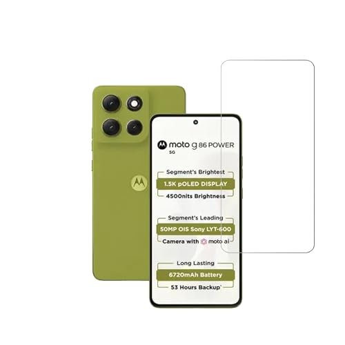 Image of Tempered Glass (Transperent) Case Friendly Screen Coverage Compatible for Motorola G86 Power 5G (Pack of 1)