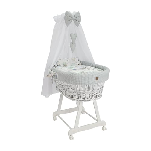 Wiklinopol Moisés con dosel Lena – Moisés de mimbre...